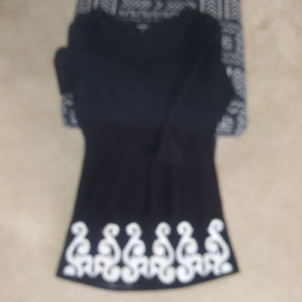 Black knit dress